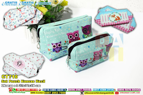 Set Pouch Kanvas Kecil