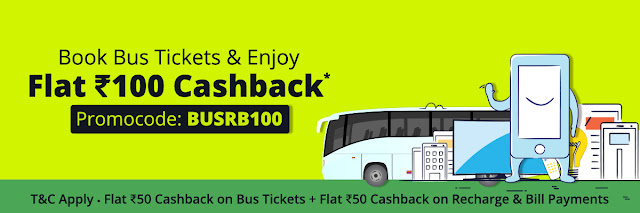 Paytm Flat 50(100) Discount Bus Booking Coupon