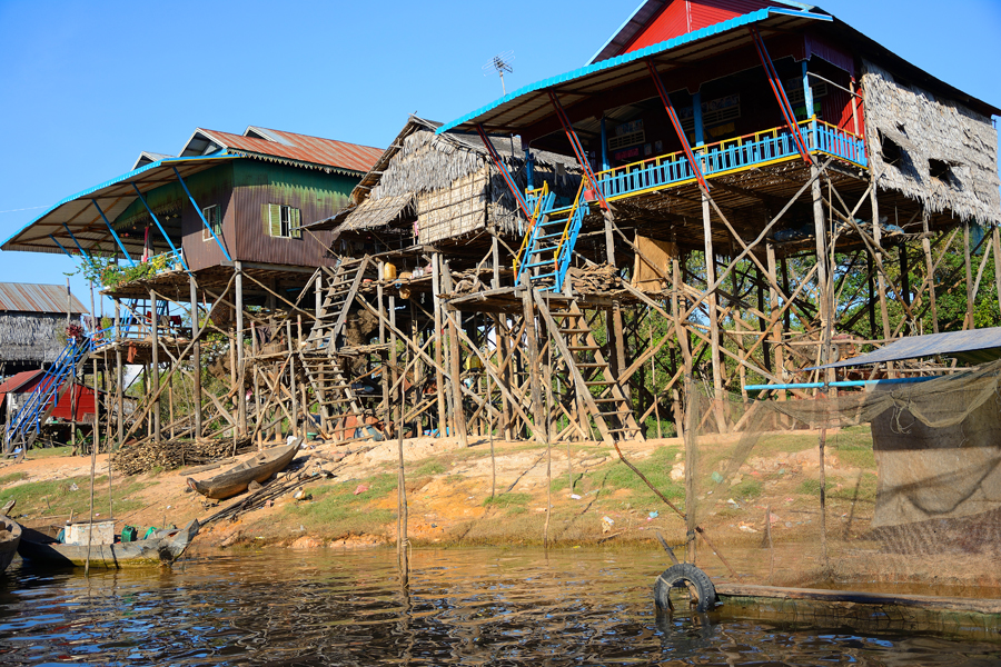 pływające wioski w kambodży
