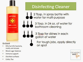 Disinfecting Cleaner using essential oils ::OrganizingMadeFun.com