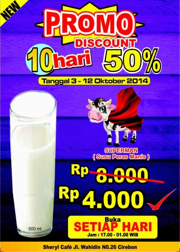 Susu Murni Kini Tersedia di Sheryl Cafe - Cirebon Bribin