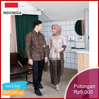 NAG008 Maura Couple Ruflle Batik Couple Murah Bmgshop