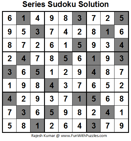 Series Sudoku (Fun With Sudoku #15) Solution