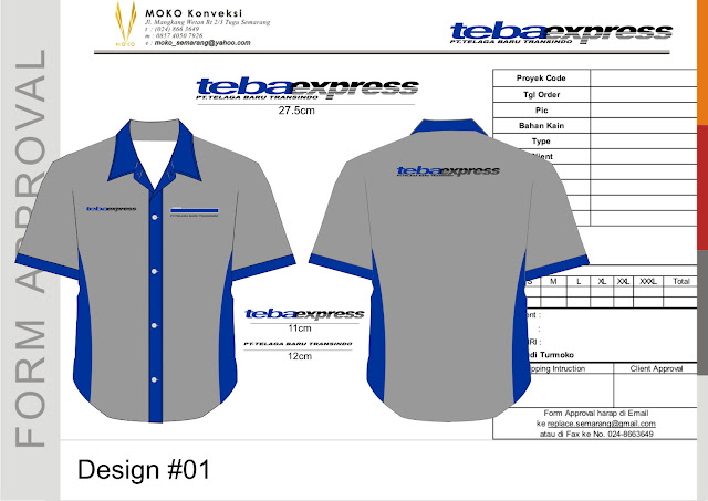 Model Kemeja Kerja Seragam TEBA EXPRESS - SMG