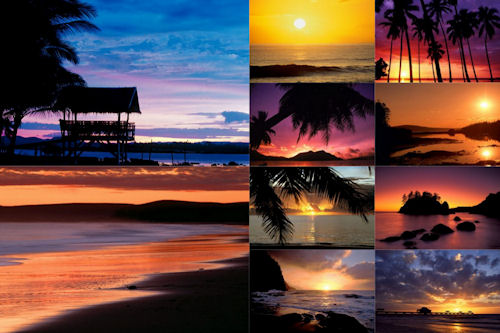 Fotografías de playas al amanecer XVII (10 postales)