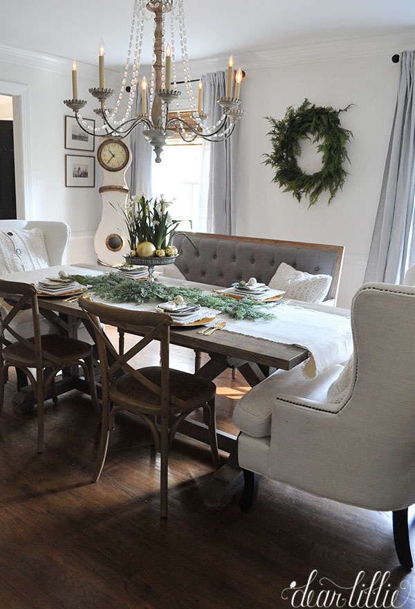 Farmhouse Holiday Series Our Christmas Dining Room and a 100