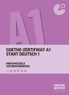 Get Goethe zertifikat a1 For Free Goethe Zertifikat A1