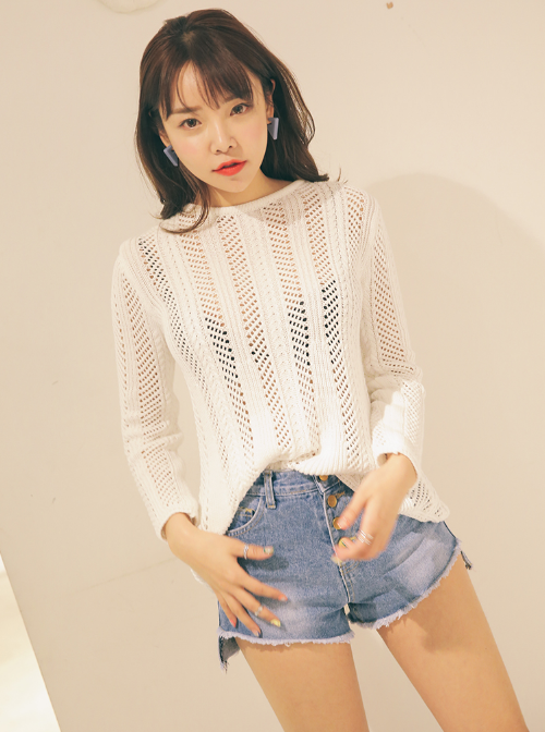 [Stylenanda] Cut-Off Hem Button-Fly Shorts | KSTYLICK - Latest Korean ...