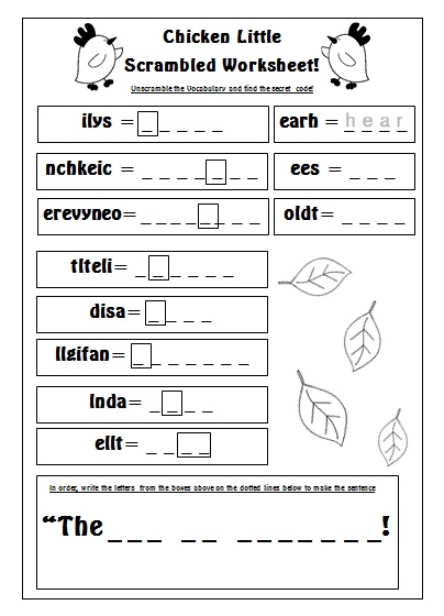 Winter Camp 2015/16 ~ Day 3: Chicken Little ~ Ms Ardyn's Classroom