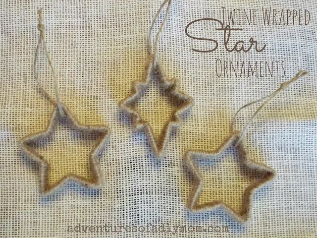 Twine Wrapped Star Ornaments