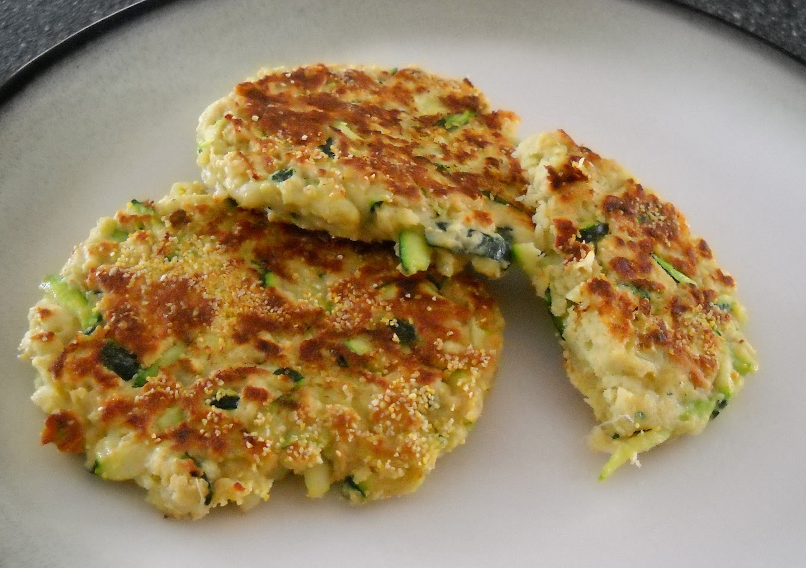no longer a grim girl Zucchini Patties with Health One Meal Replacement
