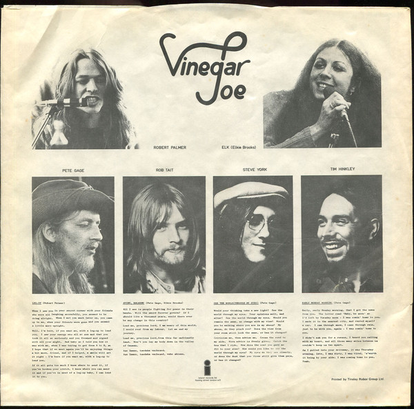 johnkatsmc5 Vinegar Joe “Vinegar Joe” 1972 UK Prog Blues Rock,Classic