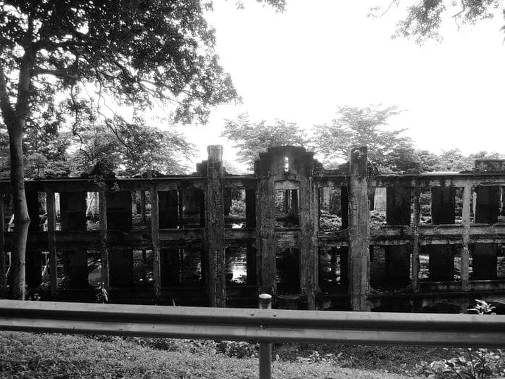 Front of the middleside barracks at Corregidor Island