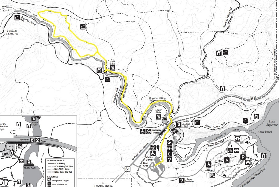 Gooseberry Falls State Park Map Day Hiking Trails: Search For Gooseberries On Riverside Trail