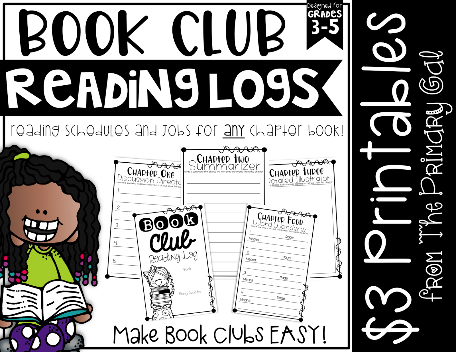 After some intense guided reading, I transition to a week for Book Club. I try to make it special and low pressure for my students. The books I have available for my kids cover not only a large variety of topics, but cover a wide range of reading levels. By including such a range of topics, the students can really relax and find something that they would truly enjoy reading and sharing about. Be sure to grab the FREEBIE reading schedule, and my book club reading logs from Tpt. {FREE, printable, reading, upper elementary}