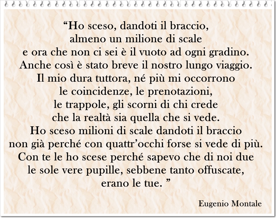 Poesia Di Montale Dedicata Alla Moglie