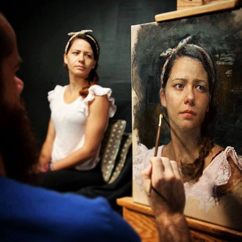 معرض صور مدونة تعلم كيف ترسم رسم زيت على قماش موديل للفنان Cesar Santos