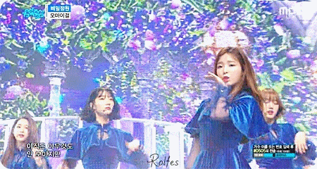 마법소녀 느낌의 오마이걸 인기가요 비밀정원 무대.gif | 인스티즈