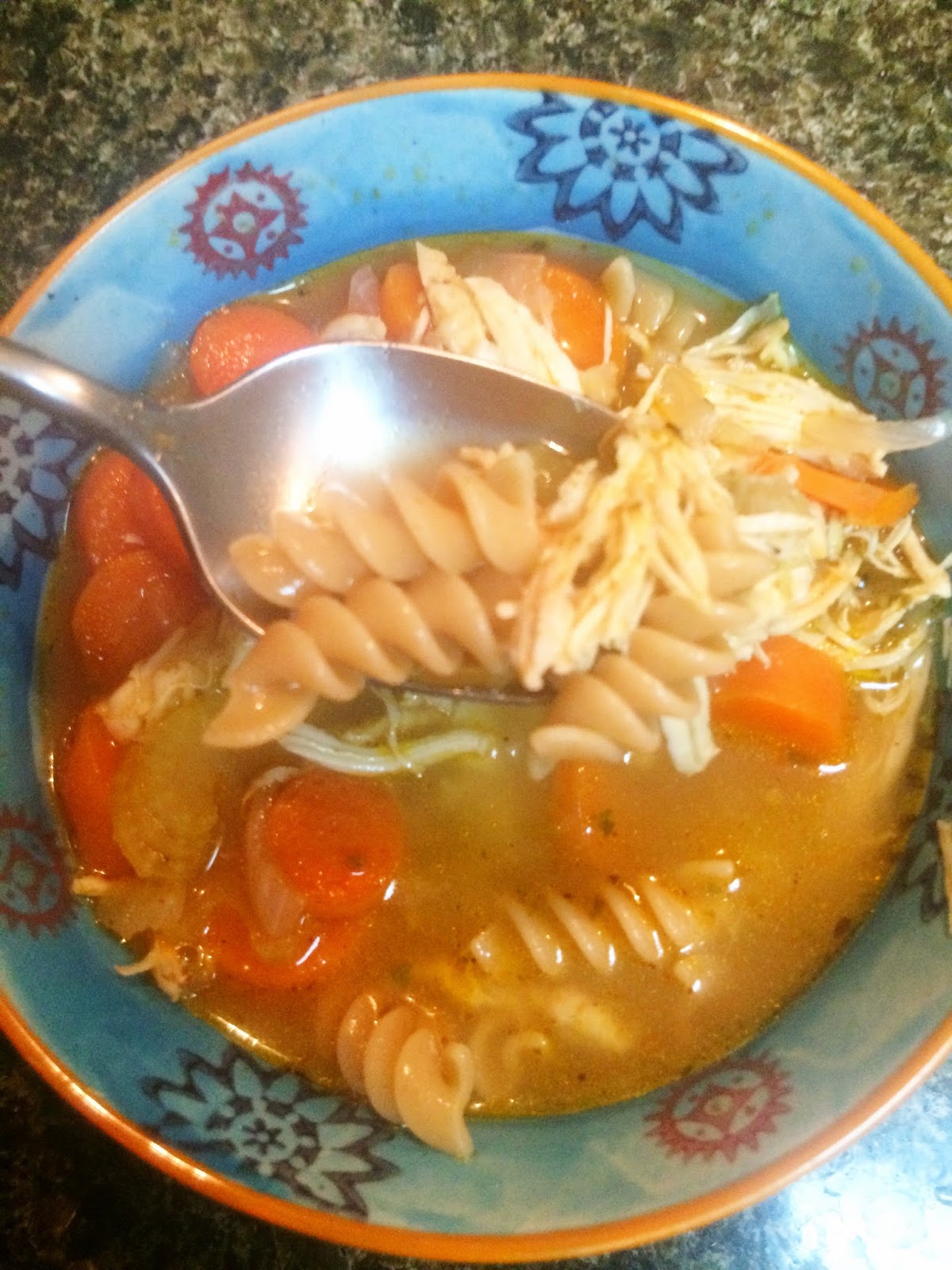 Chicken Noodle Soup...with a soda on the side ;) ELIZABETH NICOLE