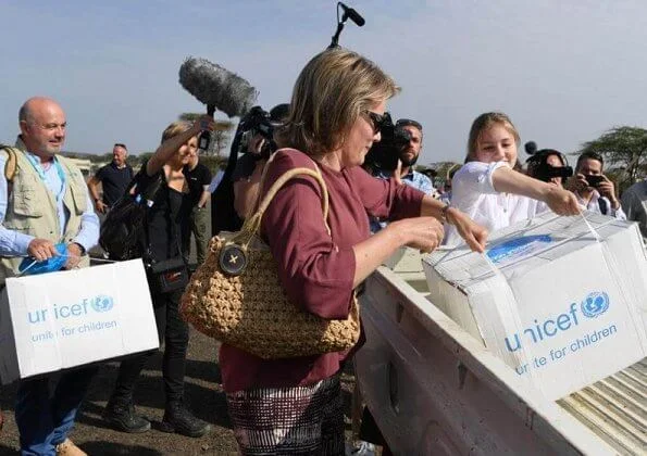 Queen Mathilde and Crown Princess Elisabeth visited Kalobeyei Primary School at Kakuma Refugee Camp