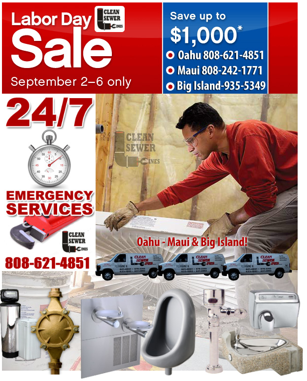 Oahu Plumbing Service with Clean Sewer Lines Hawaii 1 in Plumber Drain