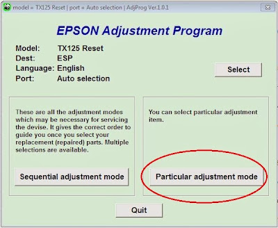 particular adjustment program