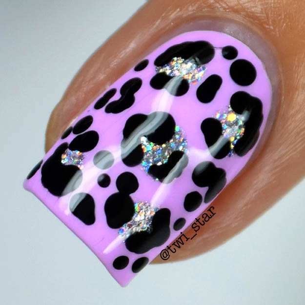 Color Club Diggin' The Dancing Queen Different Dimension swatch leopard nail art