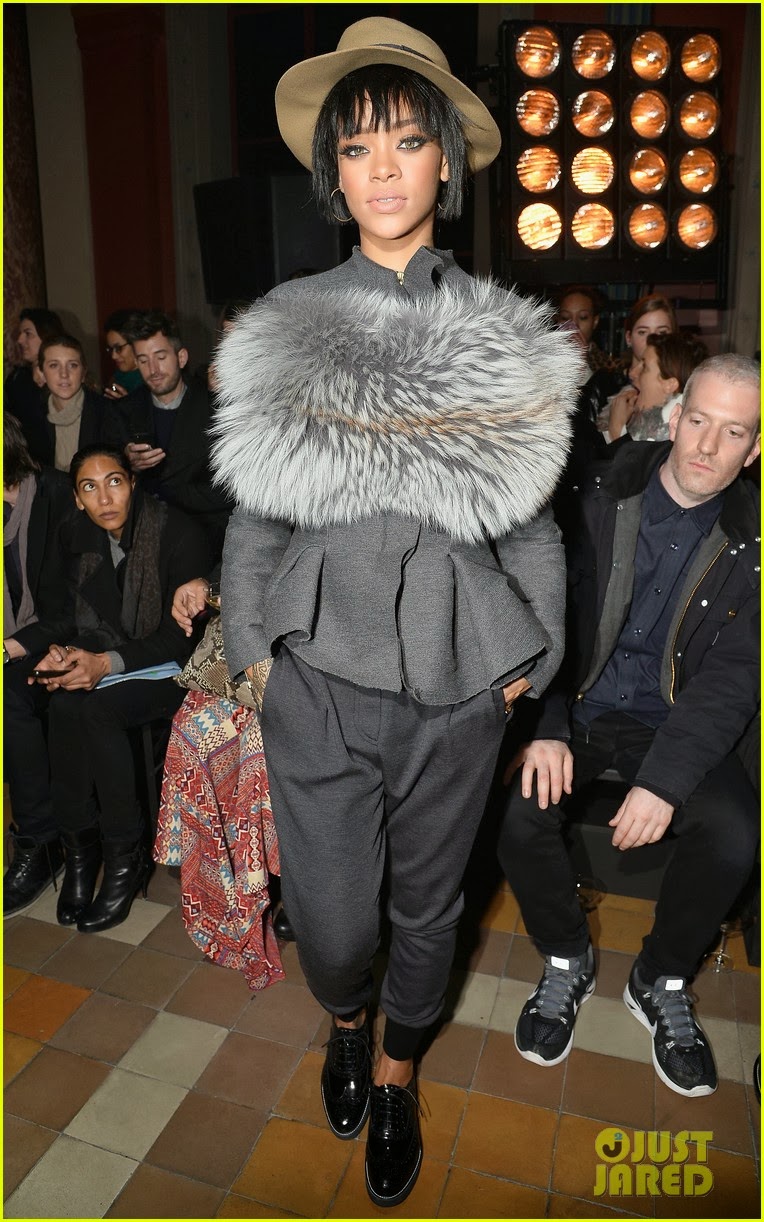 Celeb Diary: Rihanna at the Lanvin show during Paris Fashion Week