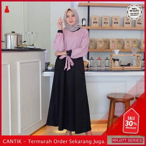 Jual RRJ077D172 Dress Kira Twotone Wanita Maxy Mo Terbaru BMGShop