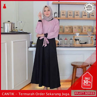 Jual RRJ077D172 Dress Kira Twotone Wanita Maxy Mo Terbaru BMGShop