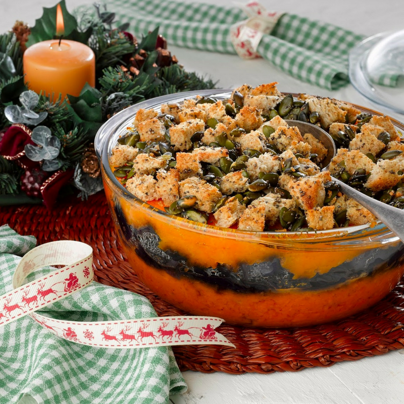 Sweet Potato, Red Cabbage And Butternut Squash Layer Claire Justine Oxox