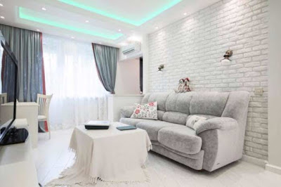 white brick wall in the interior, white brick wallpaper