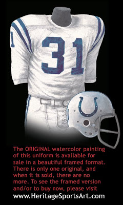 Baltimore Colts 1970 uniform - Indianapolis Colts 1970 uniform