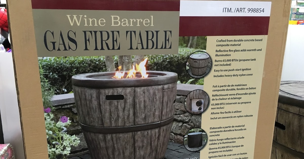 Global Outdoors Wine Barrel Gas Fire, Natural Gas Fire Pits Costco