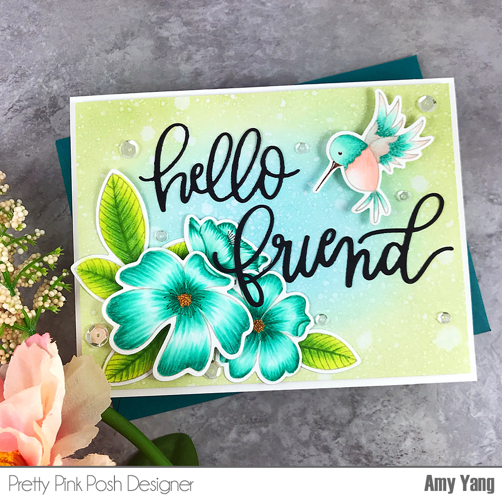 Handcrafted Cards Made With Love: Hello Friend - Pretty Pink Posh