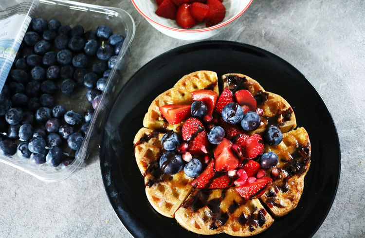 Easy Breakfast Waffles recipe (Dairy-free & Vegan)
