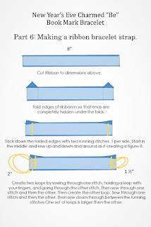 Part 6: New Year's Eve Charmed "Be" Bookmark Bracelet Making a ribbon bracelet strap.