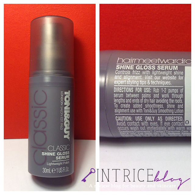 Toni & Guy Classic Shine Serum -- intrice.blogspot.com