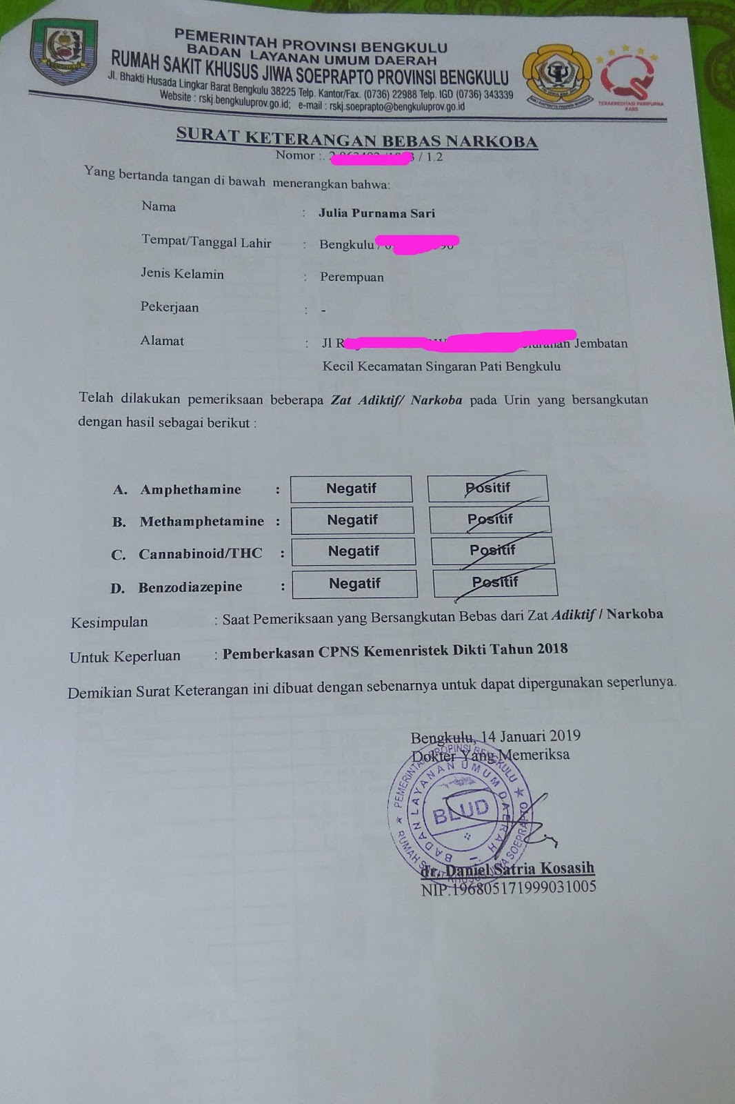 Pengalaman Buat Surat Keterangan Jasmani Dan Rohani Di Rsjko