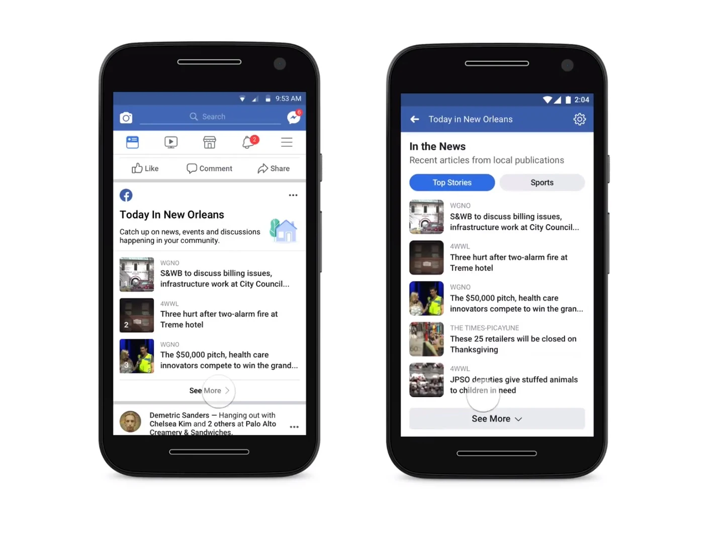 Facebook Launches Local News Feature in 400 Cities