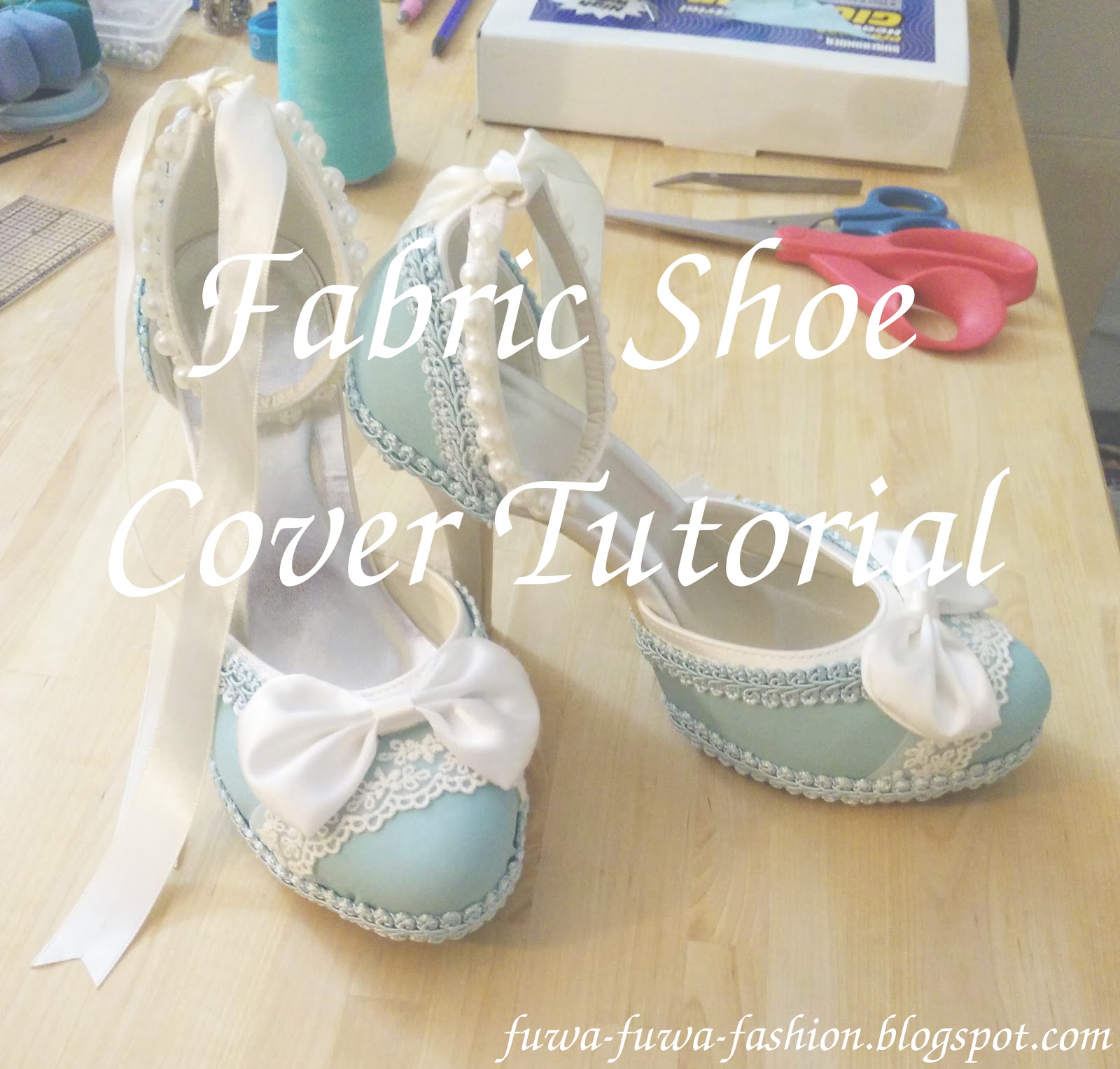TUTORIAL: How to wrap shoes with fabric!! 