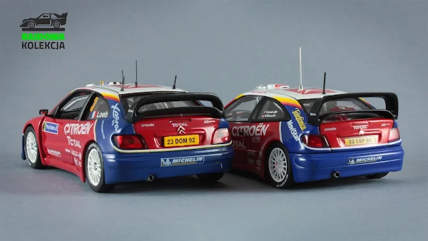 Porównanie modeli Citroen Xsara WRC w wykonaniu IXO i AUTOart