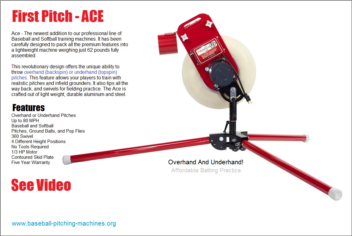 Slow Pitch Softball Pitching Machine Batting Hitting Practice Ball Launcher
