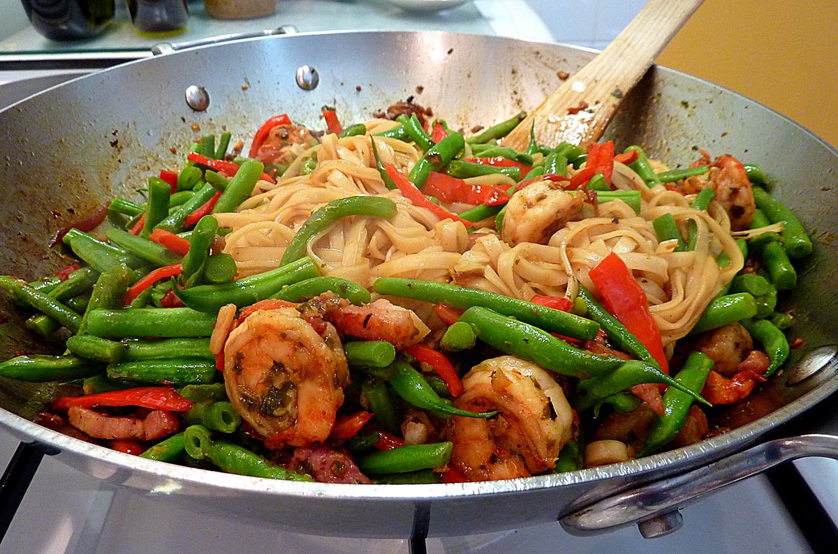 Living the life in SaintAignan Stirfried green beans with shrimp