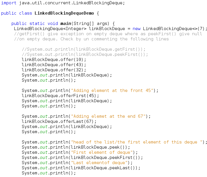 JavaLatte LinkedBlockingDeque in java