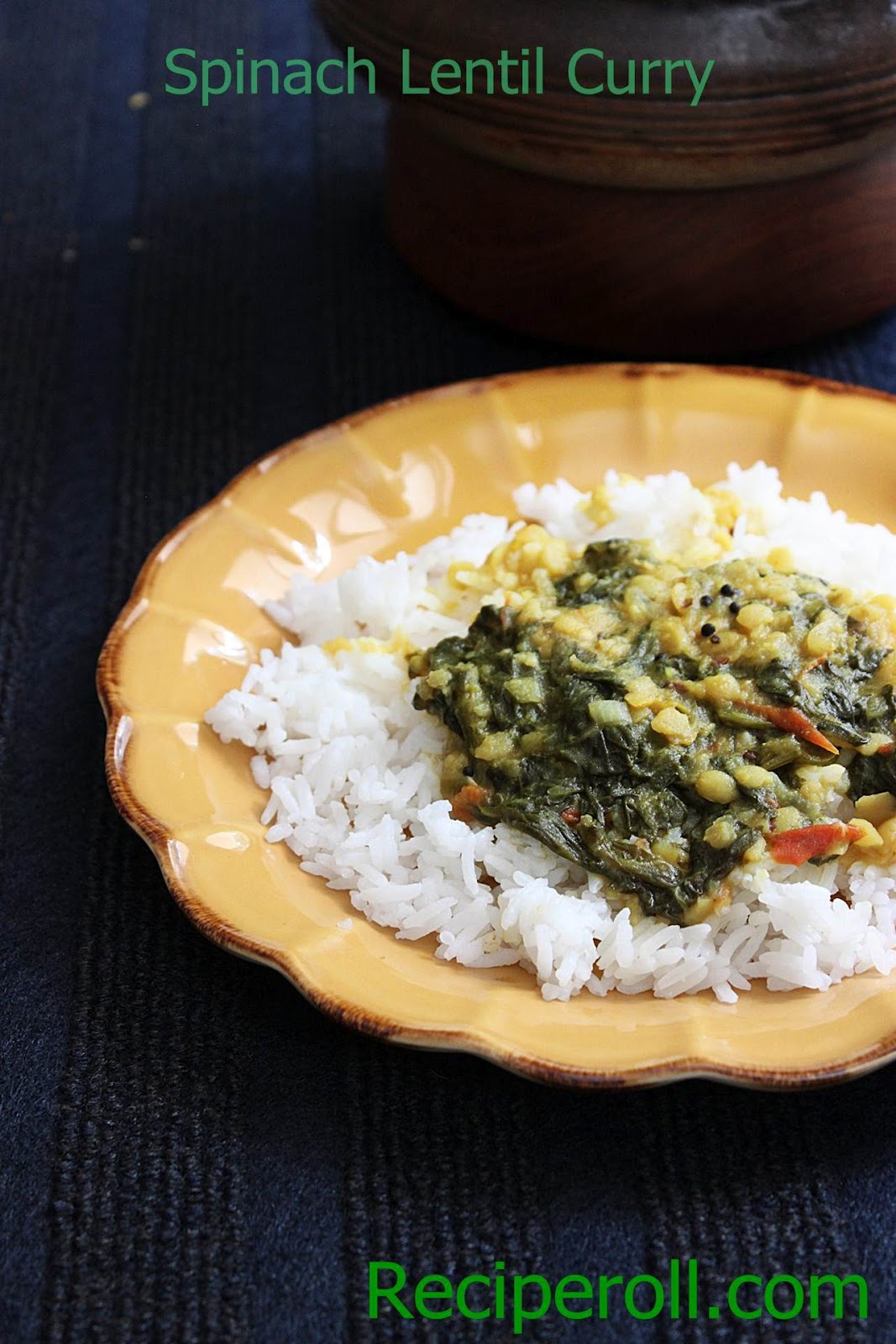 Spinach Lentil Curry Dal Palak