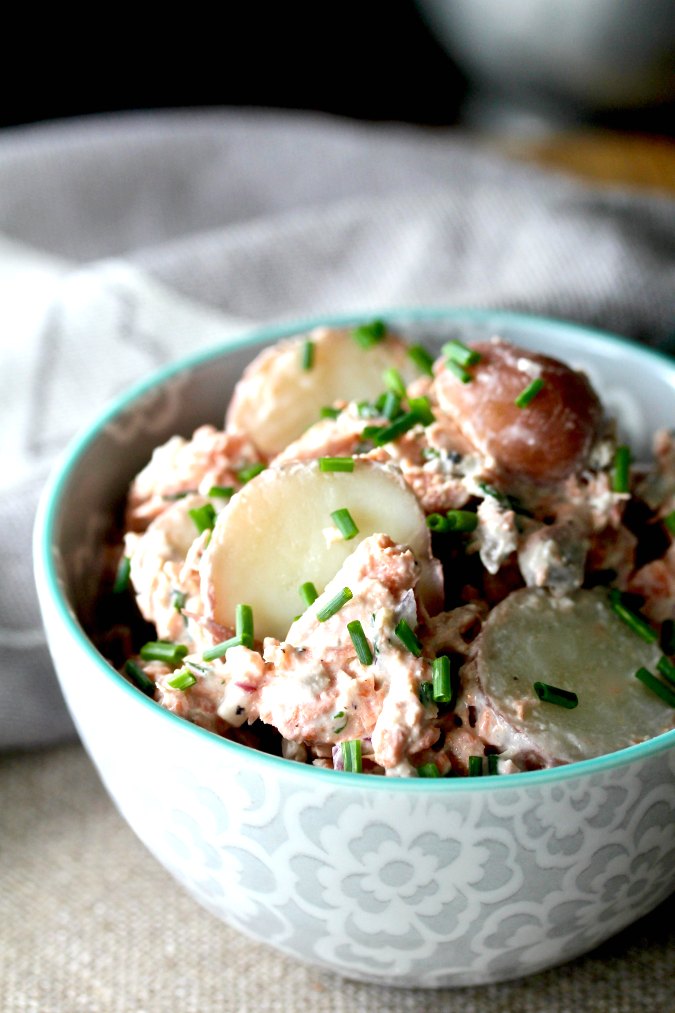 Salmon and Potato Salad with Chives and Horseradish