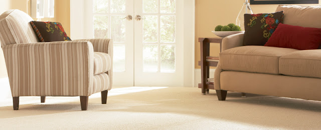 Light colored carpet in sitting room
