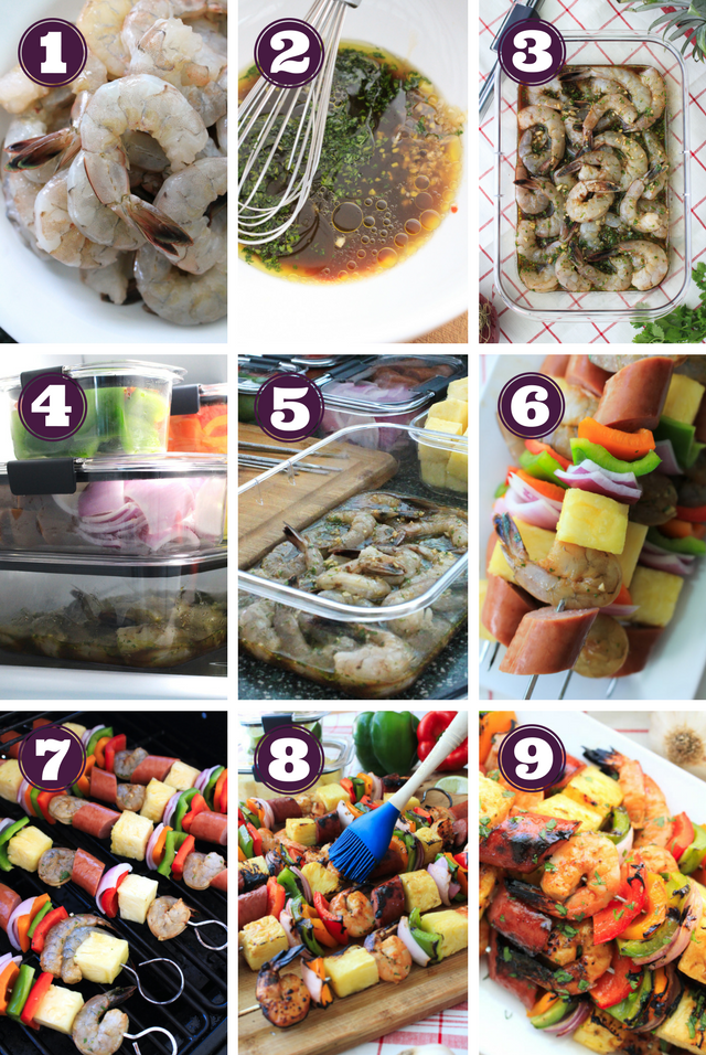 Pineapple Shrimp and Kielbasa Kabobs The Two Bite Club