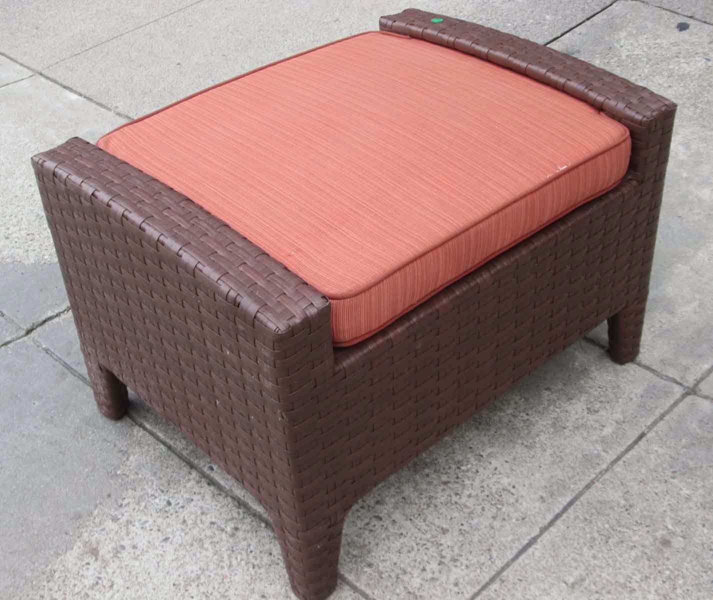 UHURU FURNITURE & COLLECTIBLES SOLD Plastic Wicker Ottoman with